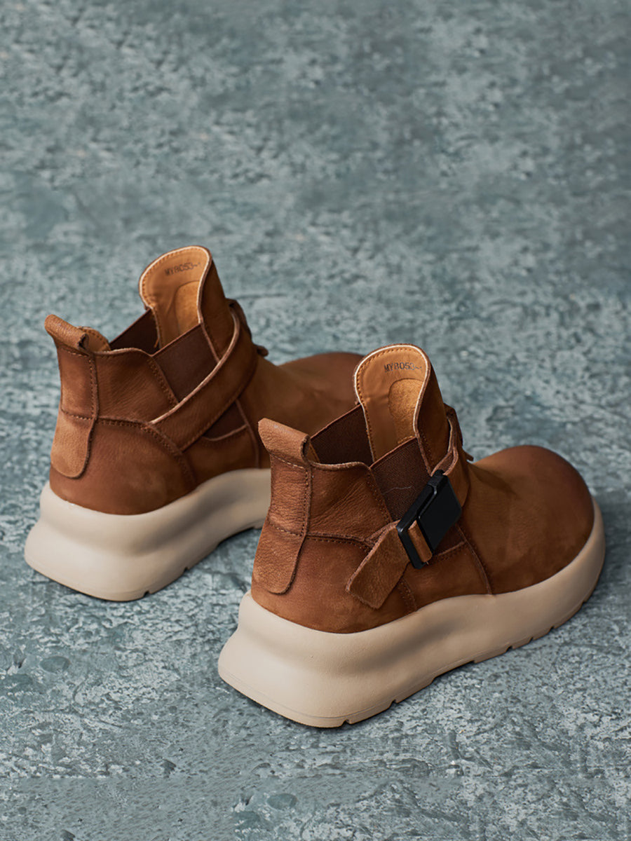 Winer Vintage Genuine Leather Platform Boots