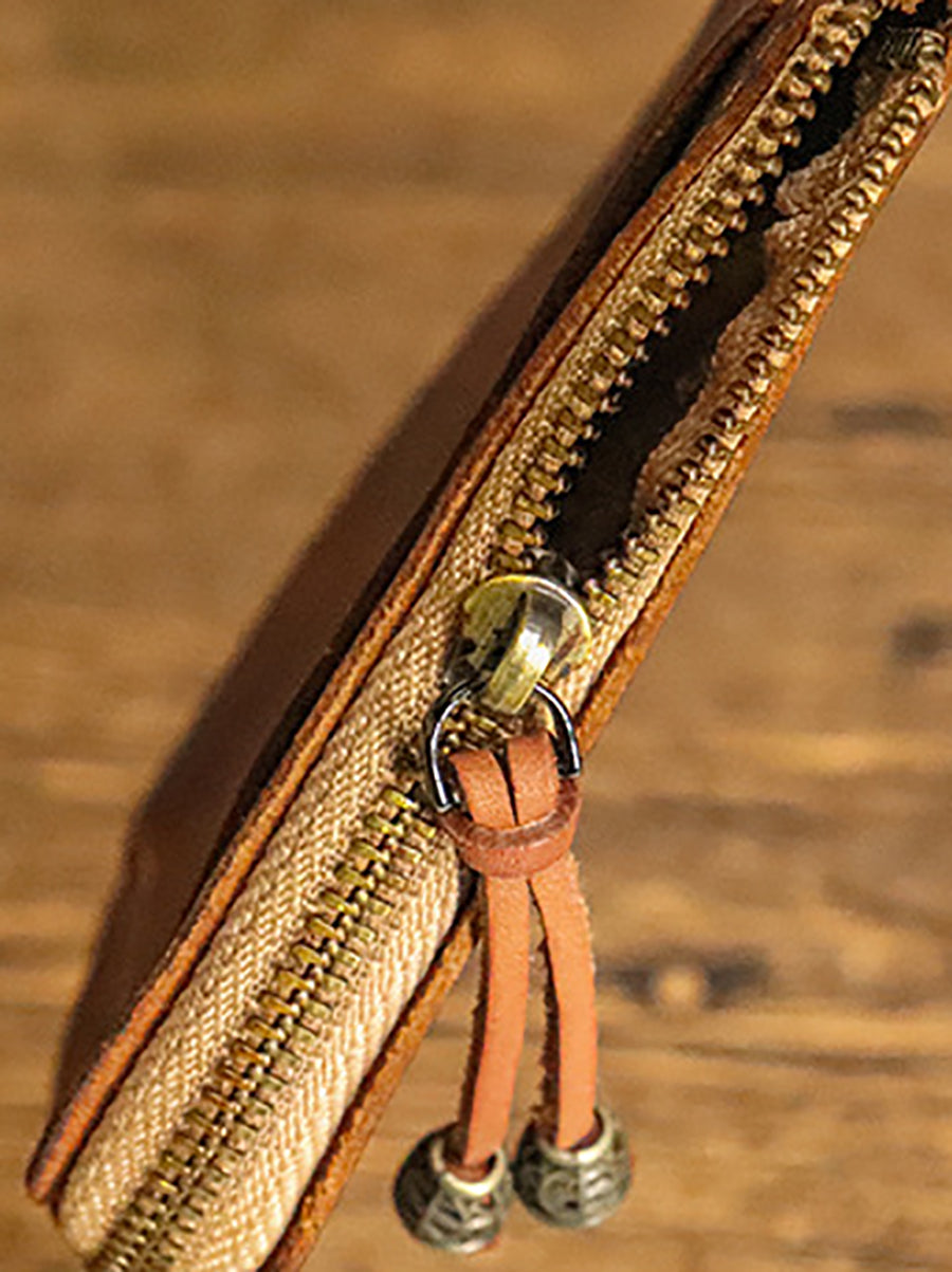 Leather Genuine Square Coin Purse Casual