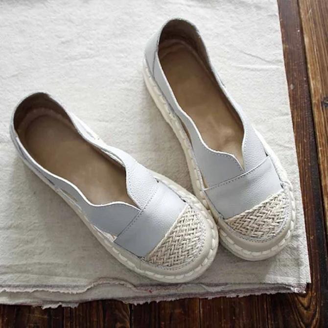Vintage Flat Heel Leather Flats