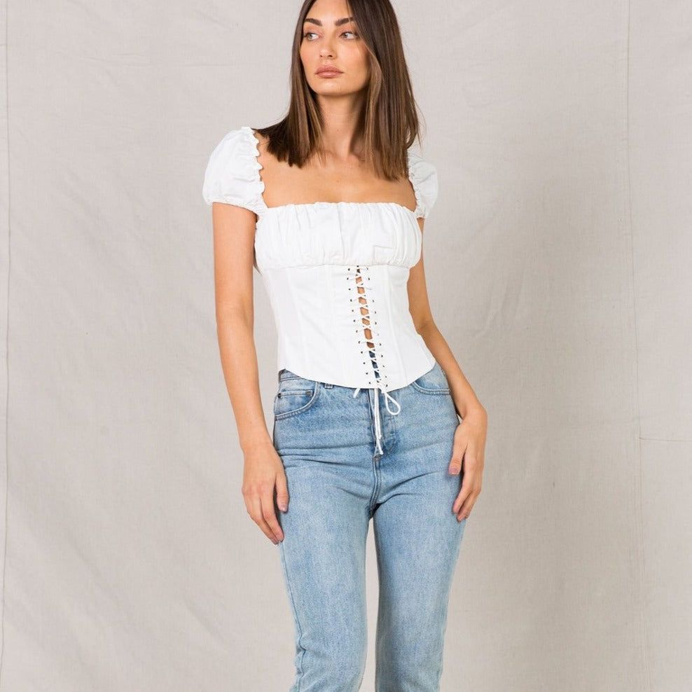 Spark Attraction Off The Shoulder Corset Top