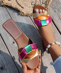 Toe Multicolor Casual Peep Comfy Slippers Beach