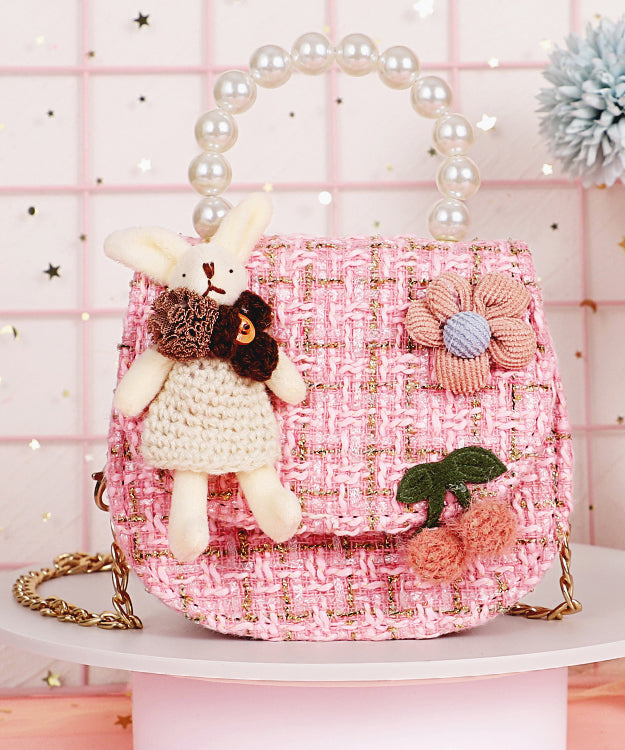 Chic Pink Cartoon Decorated Kids Girls Messenger Bag