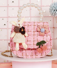 Chic Pink Cartoon Decorated Kids Girls Messenger Bag