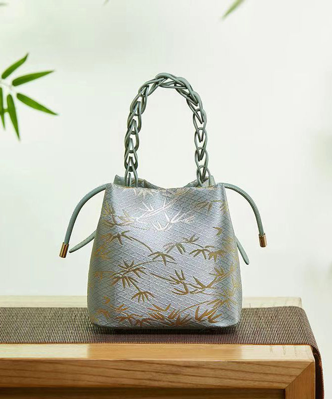 Jacquard Calf Leather Tote Handbag