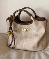 Faux Durable Tote Solid Colorblock Handbag Leather Classy