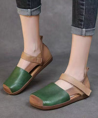 Out Splicing Sandals Leather Hollow Comfy Faux Brown Walking