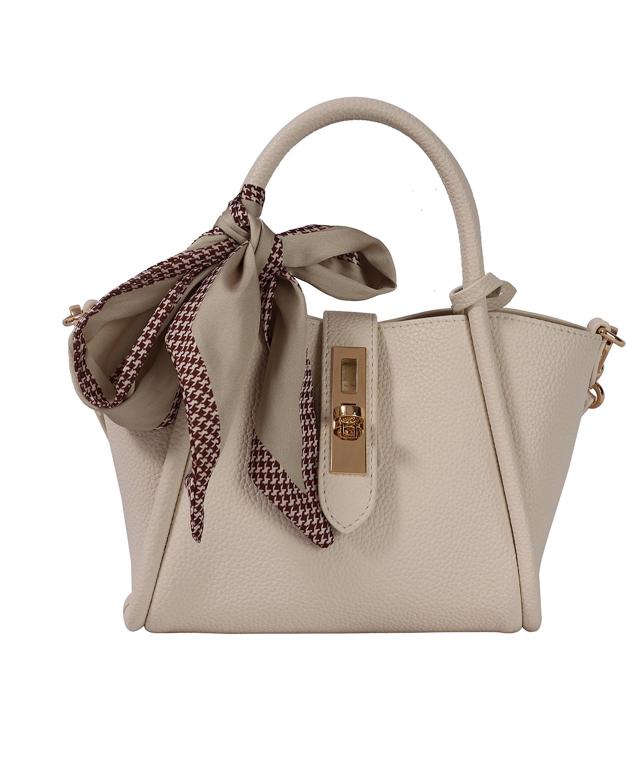 Leather Durable Faux Fashion Bag Beige CrossBody