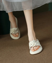 Toe Green Slide Sandals Splicing Leather Peep Beautiful Faux