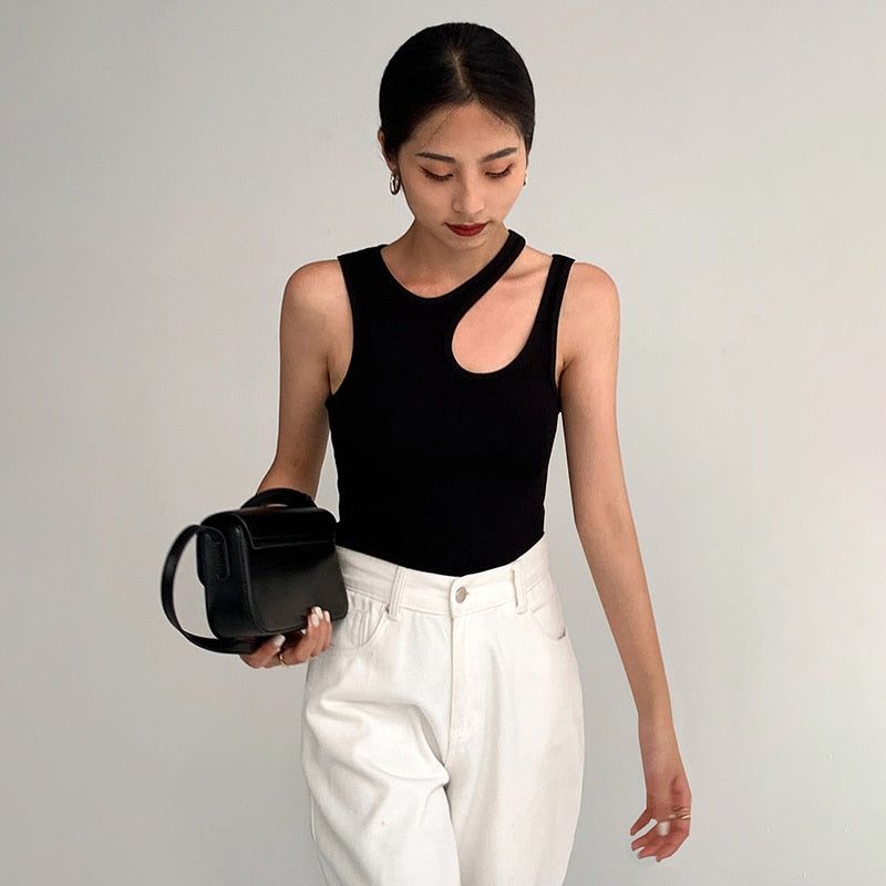 Living Uptown Asymmetric Cut Out Top