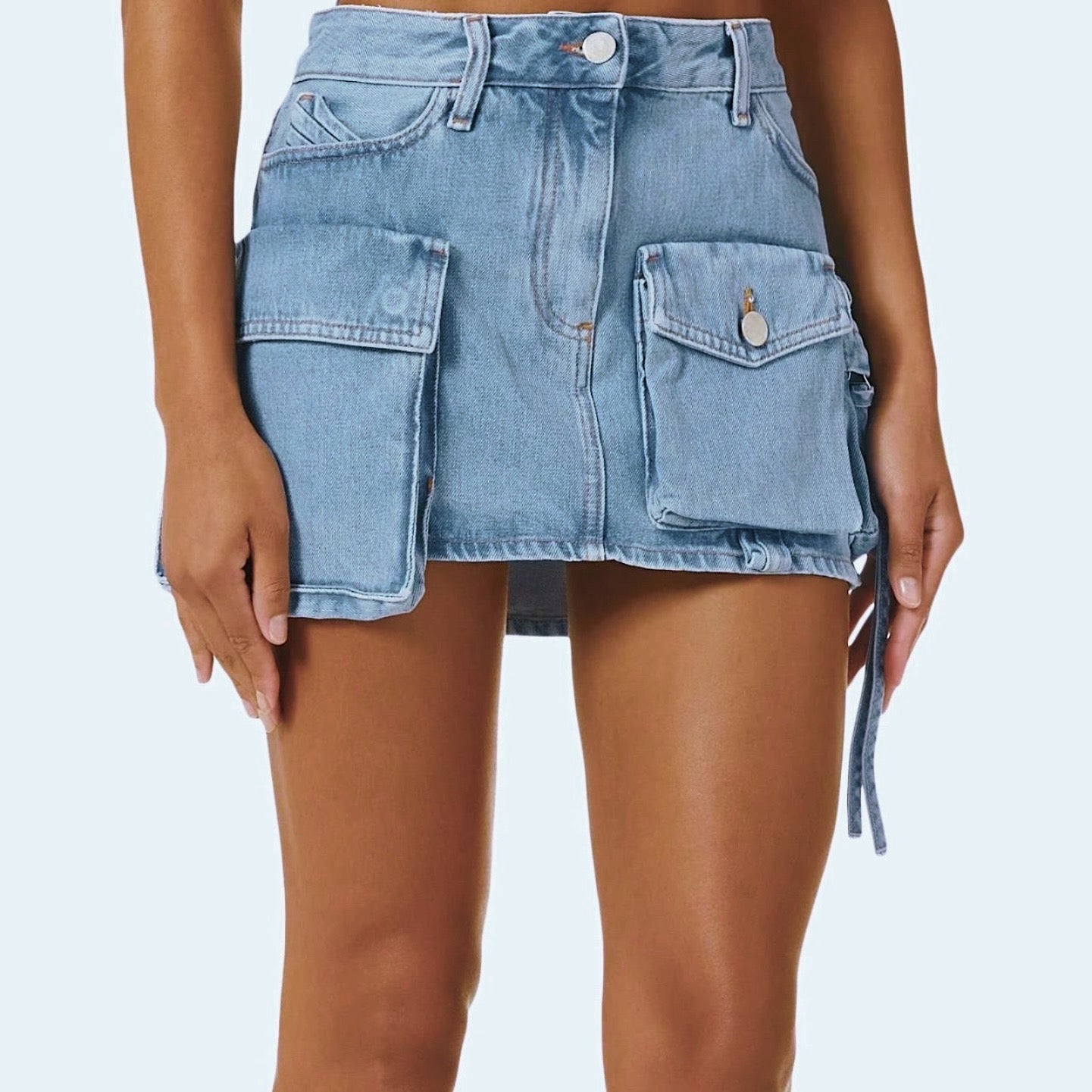 Luxury Denim Mini Skirt