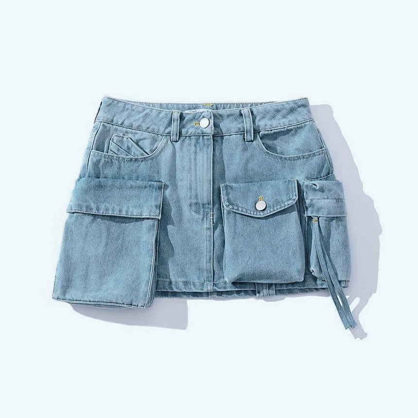 Luxury Denim Mini Skirt