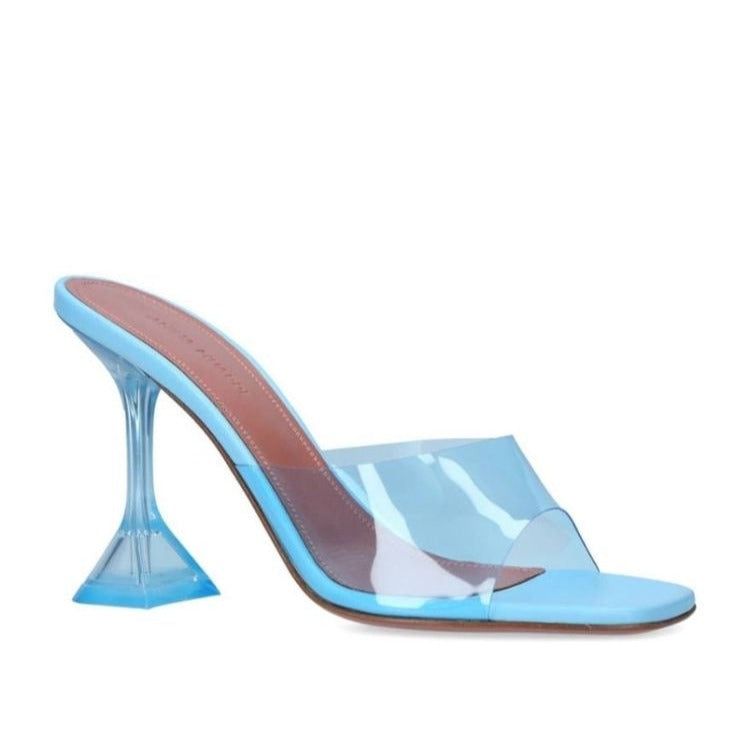 Romantic Location Perspex Square Toe Heeled Sandals