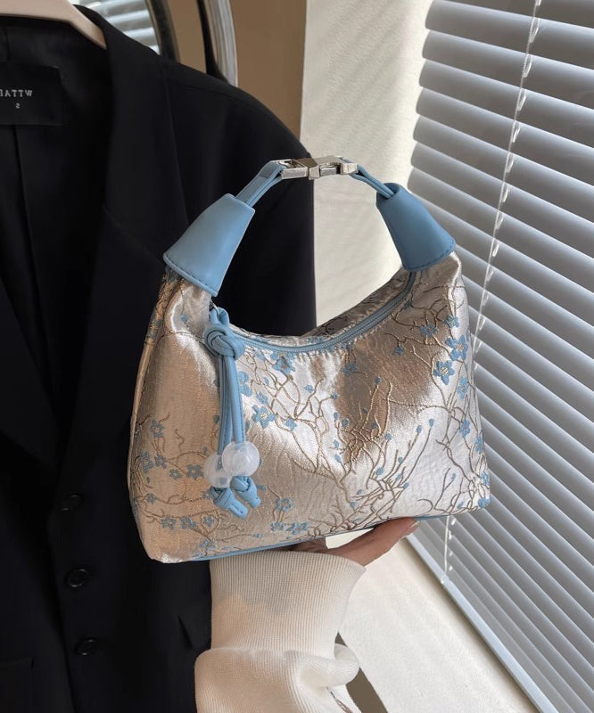 Versatile Beige Tote Embroidered Bag