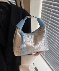 Versatile Beige Tote Embroidered Bag