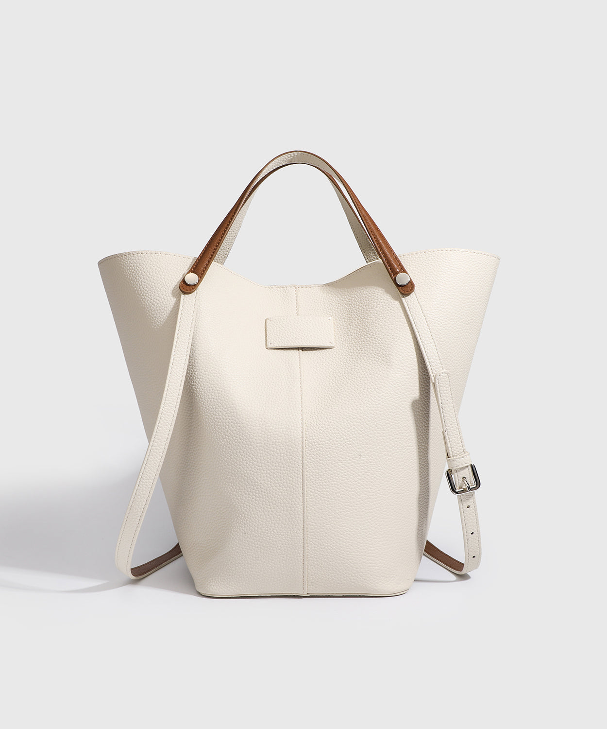 Bucket Capacity Minimalist Large Bag Beige