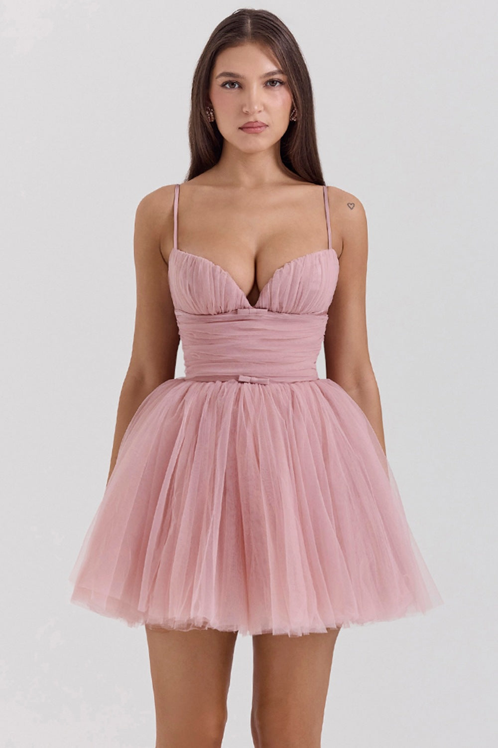 Mesh stitching suspender princess tutu dress