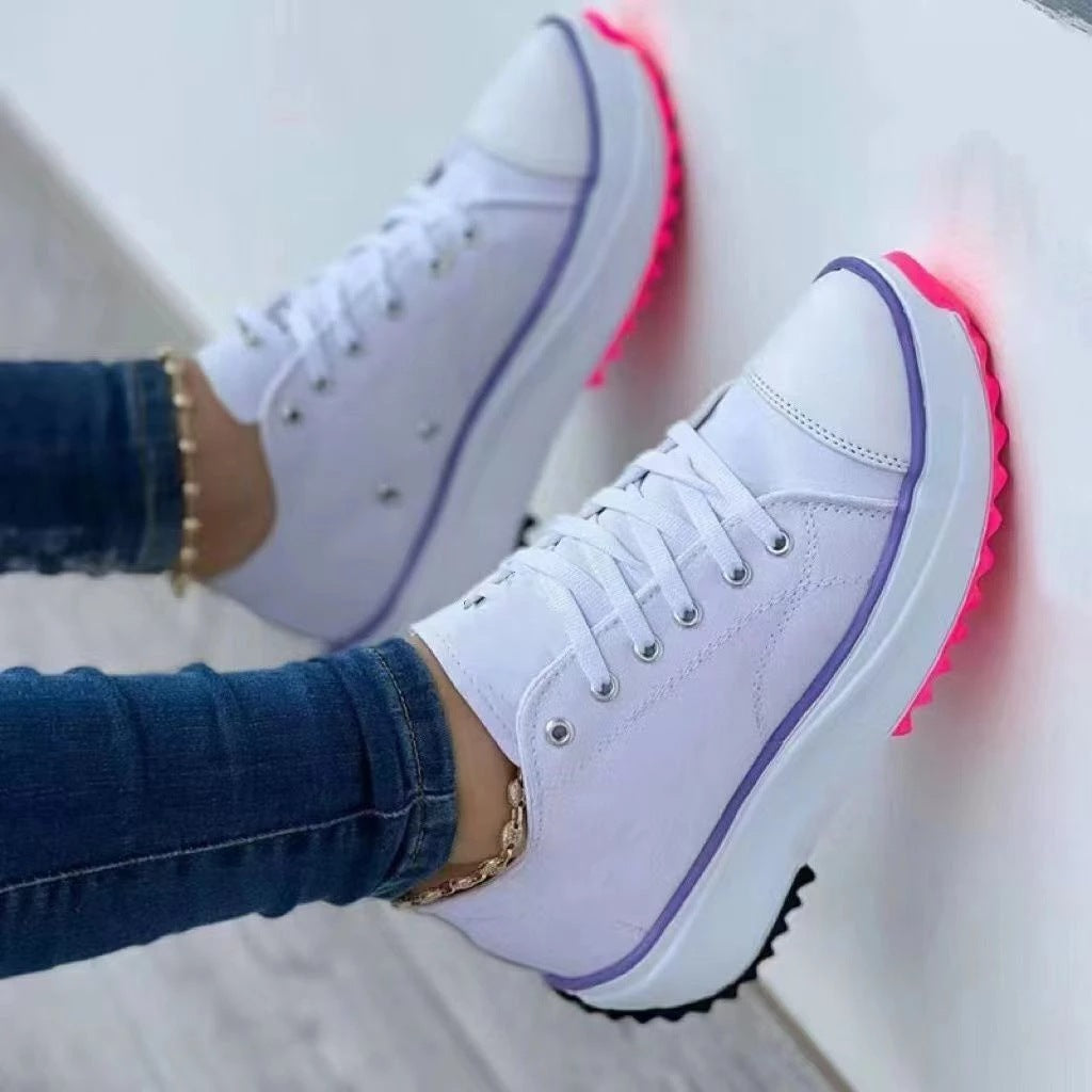 Color Blocking Pattern Convas Sneaker