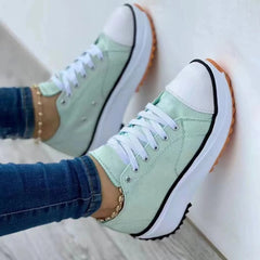 Color Blocking Pattern Convas Sneaker