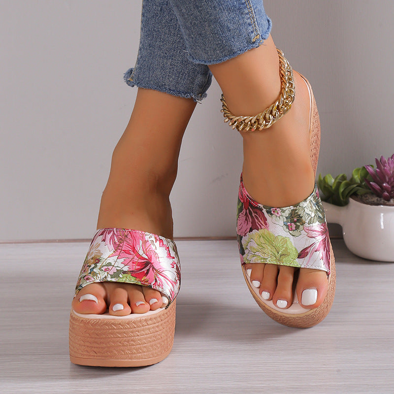 Printed Platform Sandal
