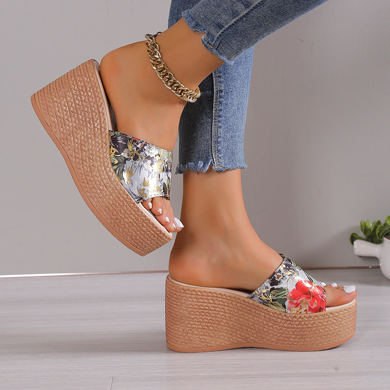 Printed Platform Sandal