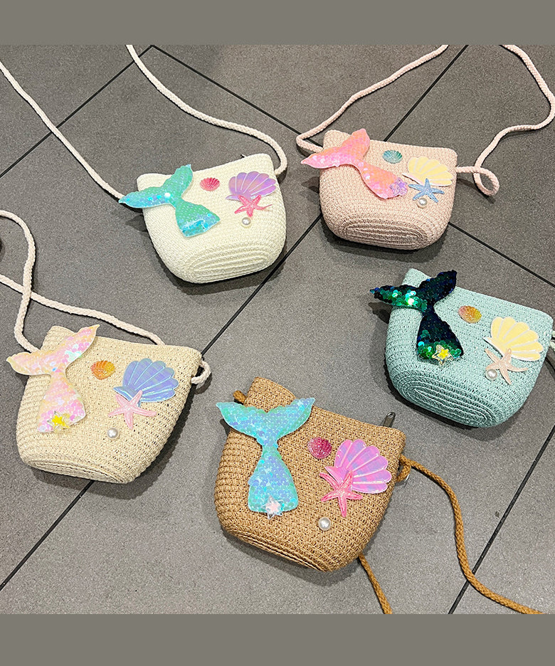 Ocean Mermaid Sequins Kids Messenger Bag