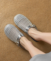 Out Sandals Design Silver Original Slide Hollow