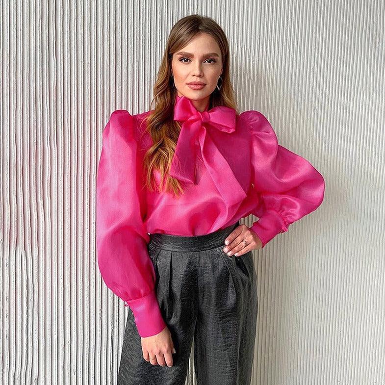 Backstage Passes Organza Long Sleeve Blouse