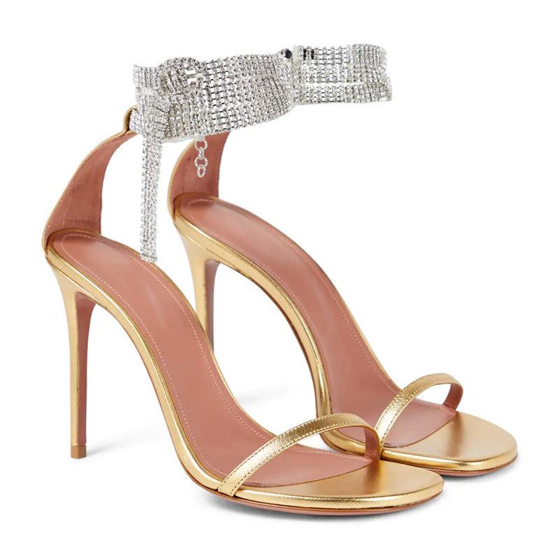 Modern Ophelia Crystal-Embellished Ankle Strap Sandals