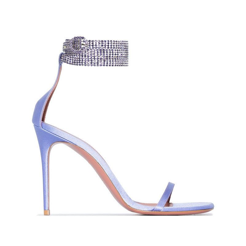 Modern Ophelia Crystal-Embellished Ankle Strap Sandals