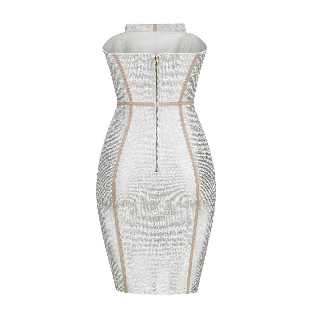 Shimmering Cocktail Bandage Mini Dress