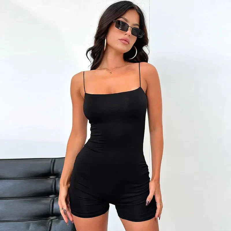 So elegant wie immer – Bodycon-Playsuit aus Baumwolle