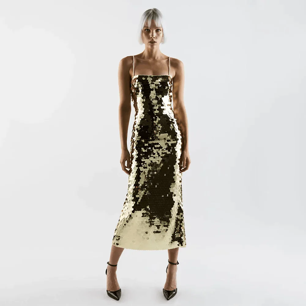 Endless City – Midikleid mit Pailletten