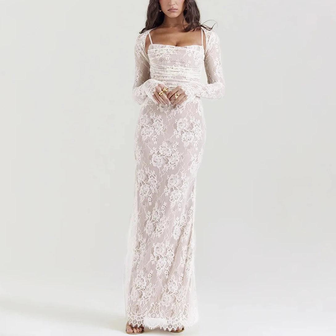 Dual Realms Vintage Lace Maxi Dress