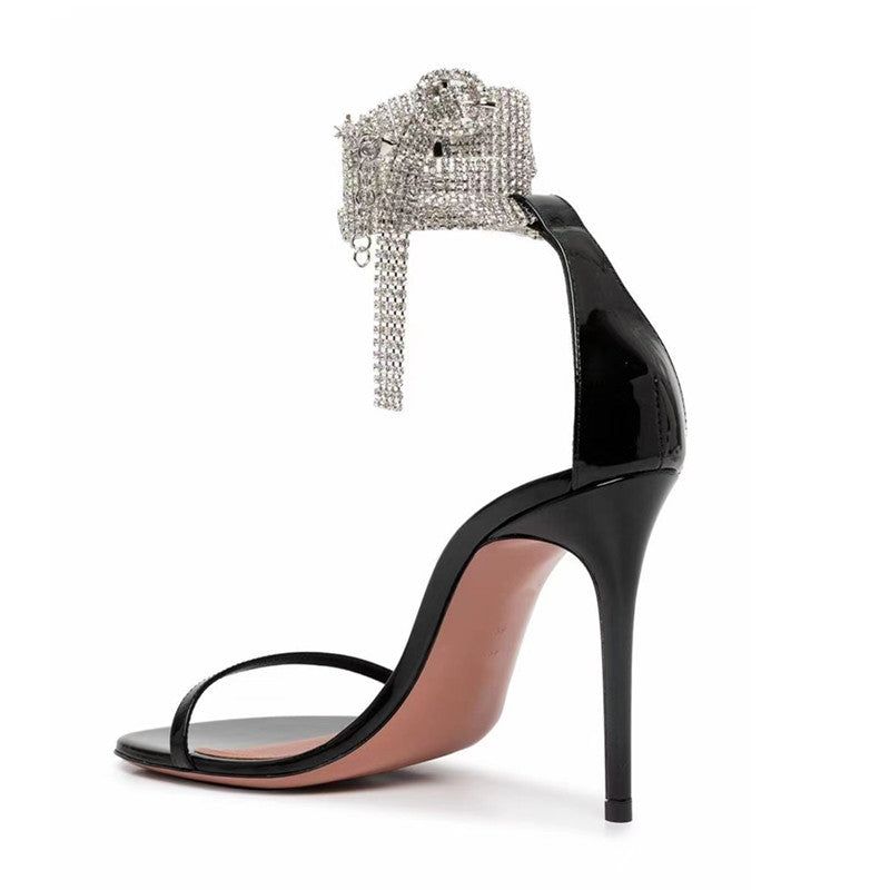 Modern Ophelia Crystal-Embellished Ankle Strap Sandals