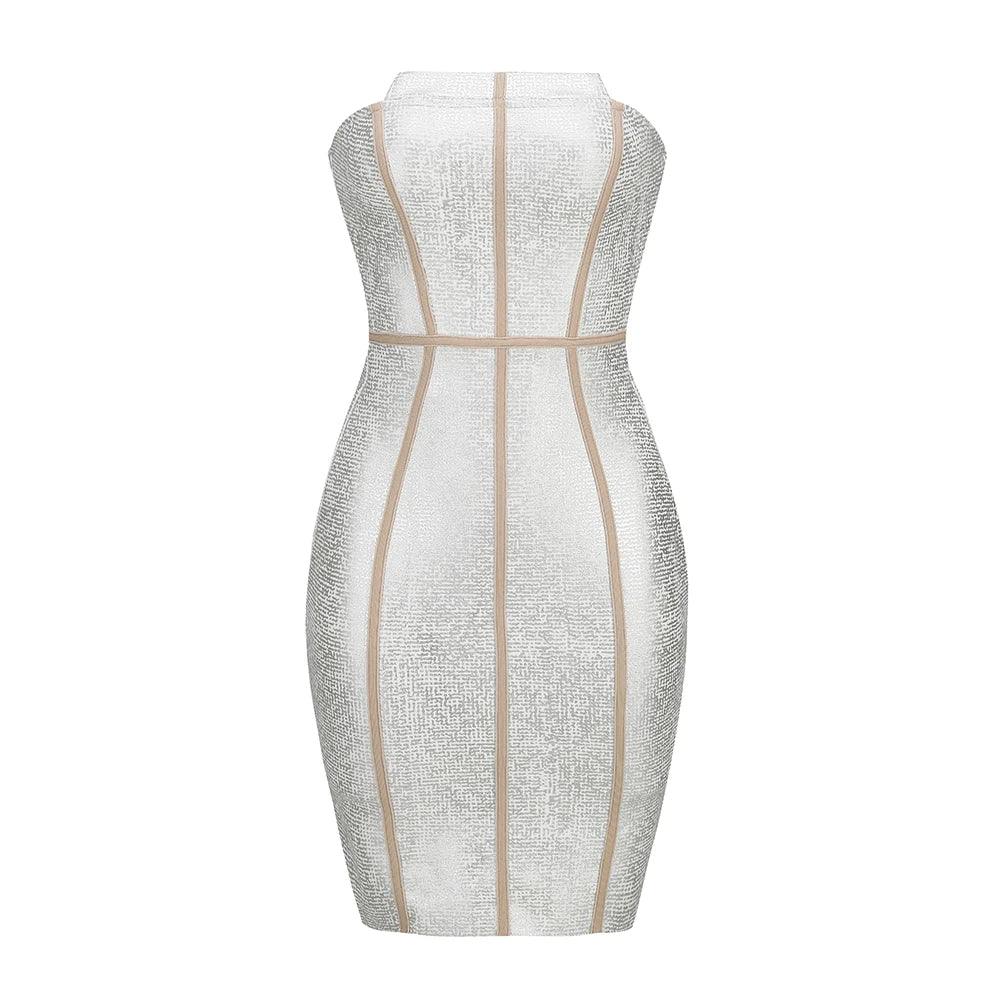 Shimmering Cocktail Bandage Mini Dress