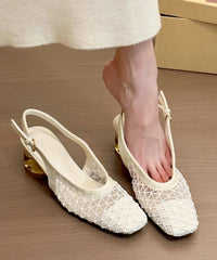 Splicing Brown Sandals Comfy Chunky