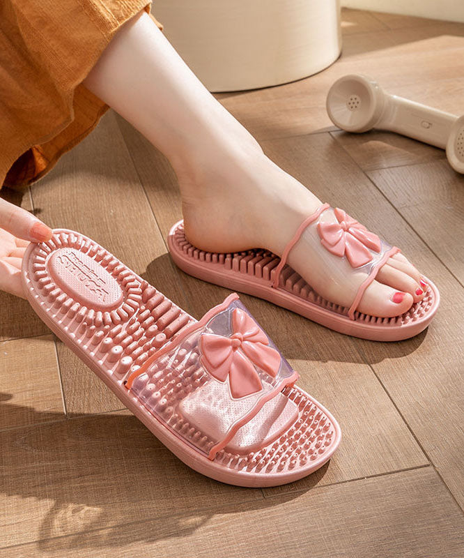 Pink Comfy Slippers Shoes Peep Toe