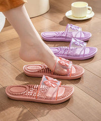 Pink Comfy Slippers Shoes Peep Toe