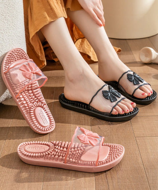 Pink Comfy Slippers Shoes Peep Toe