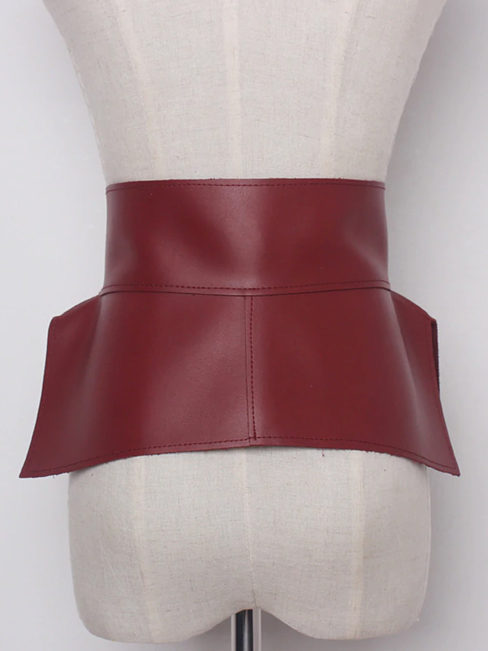 Faux Leather Bow Belt