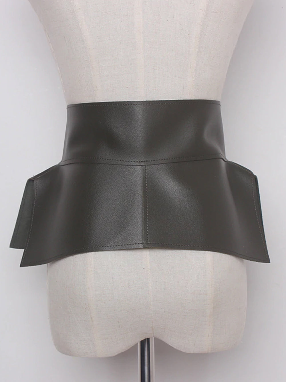 Faux Leather Bow Belt