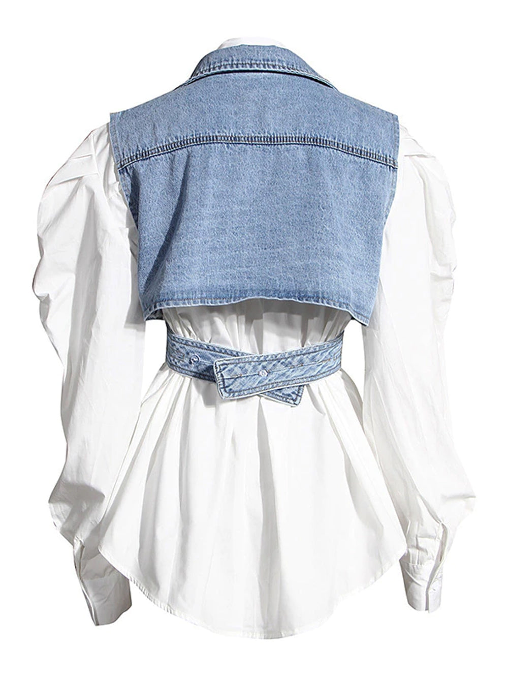 Conjunto de blusa y chaleco vaquero TANTA