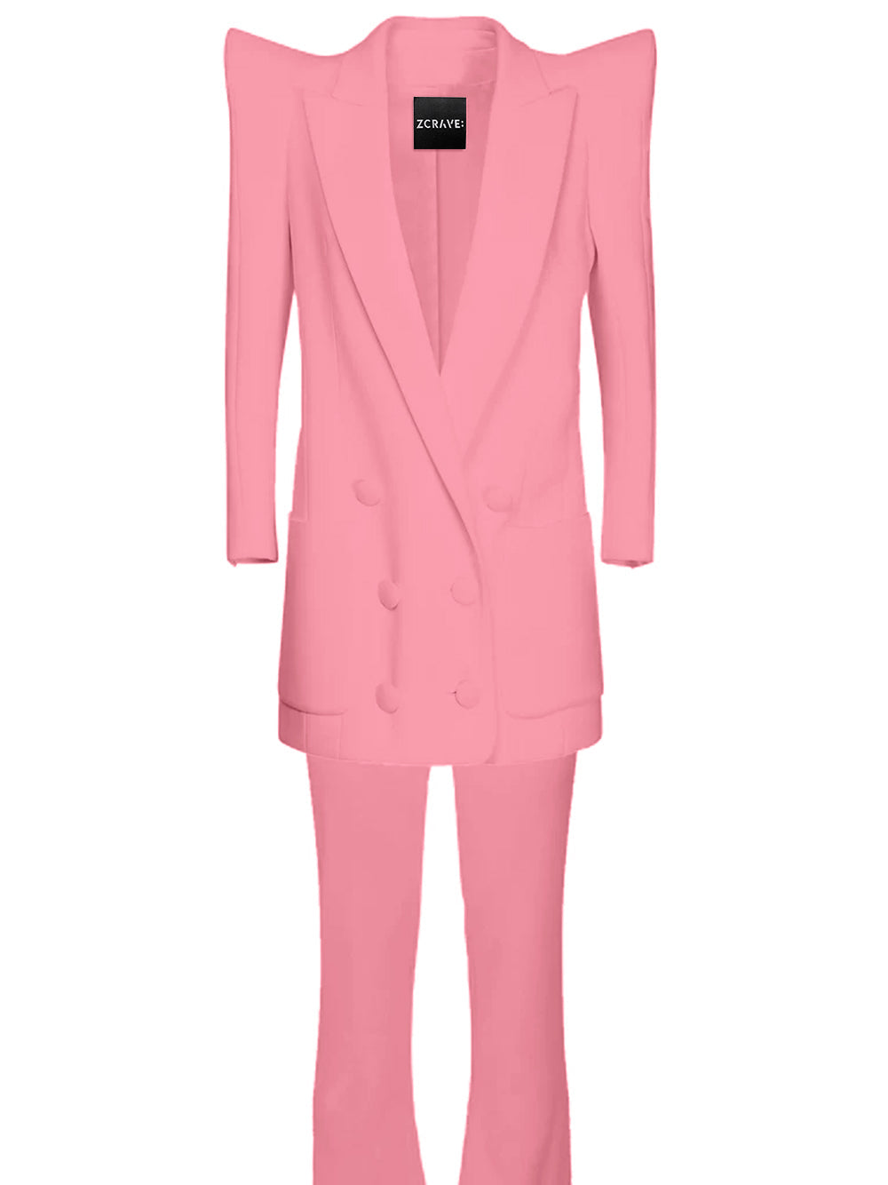 Conjunto de vestido y pantalón blazer en rosa de CHEMISTRY