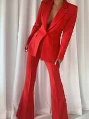 NAOMA Blazer &amp; Schlaghose Set in Rot