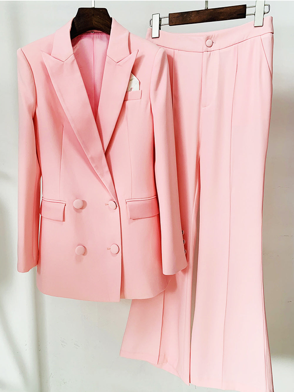 MILY Blazer & Flared Pants Set in Pink