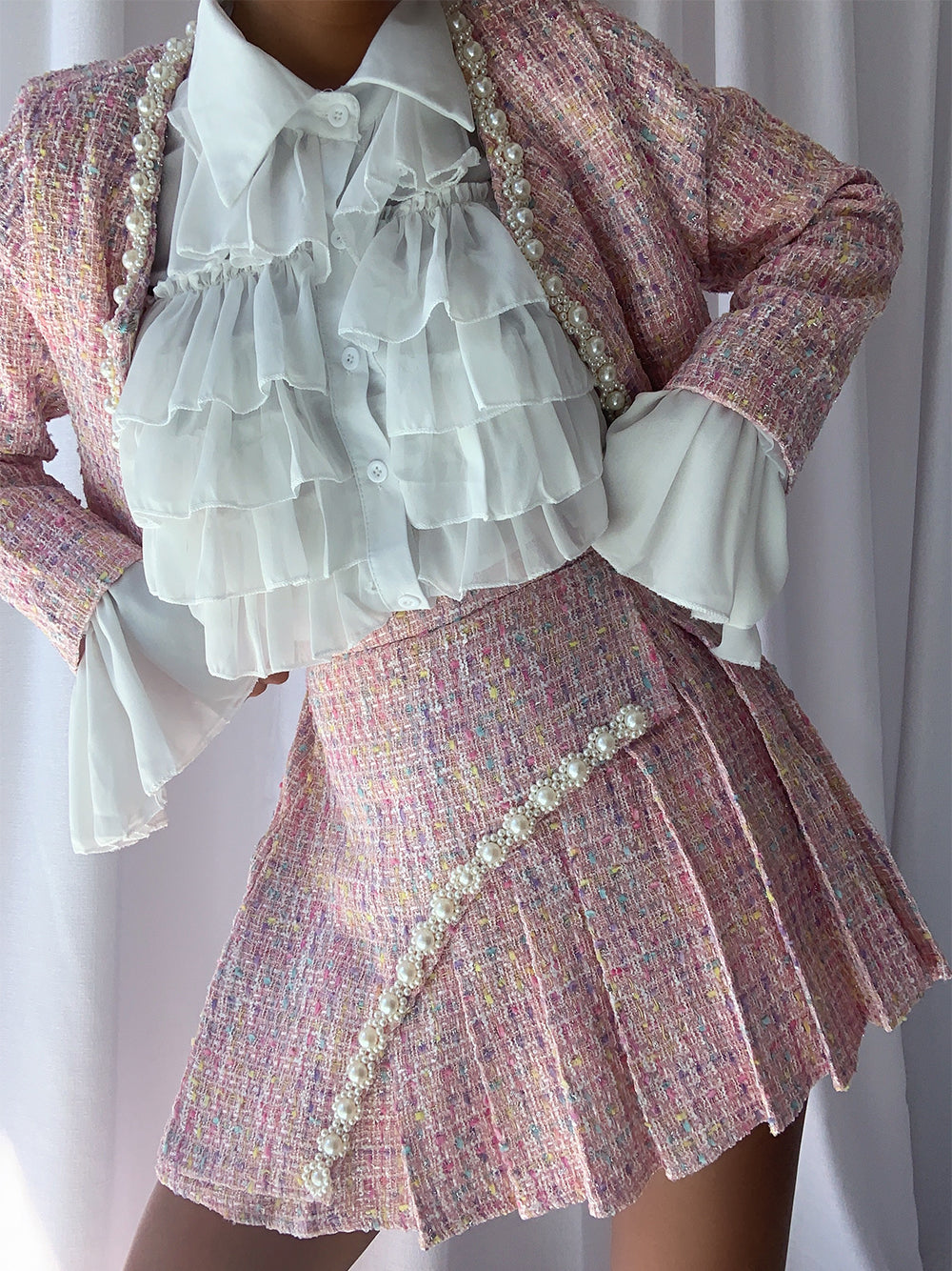 FULTON Jacket & Skirt Set in Pink