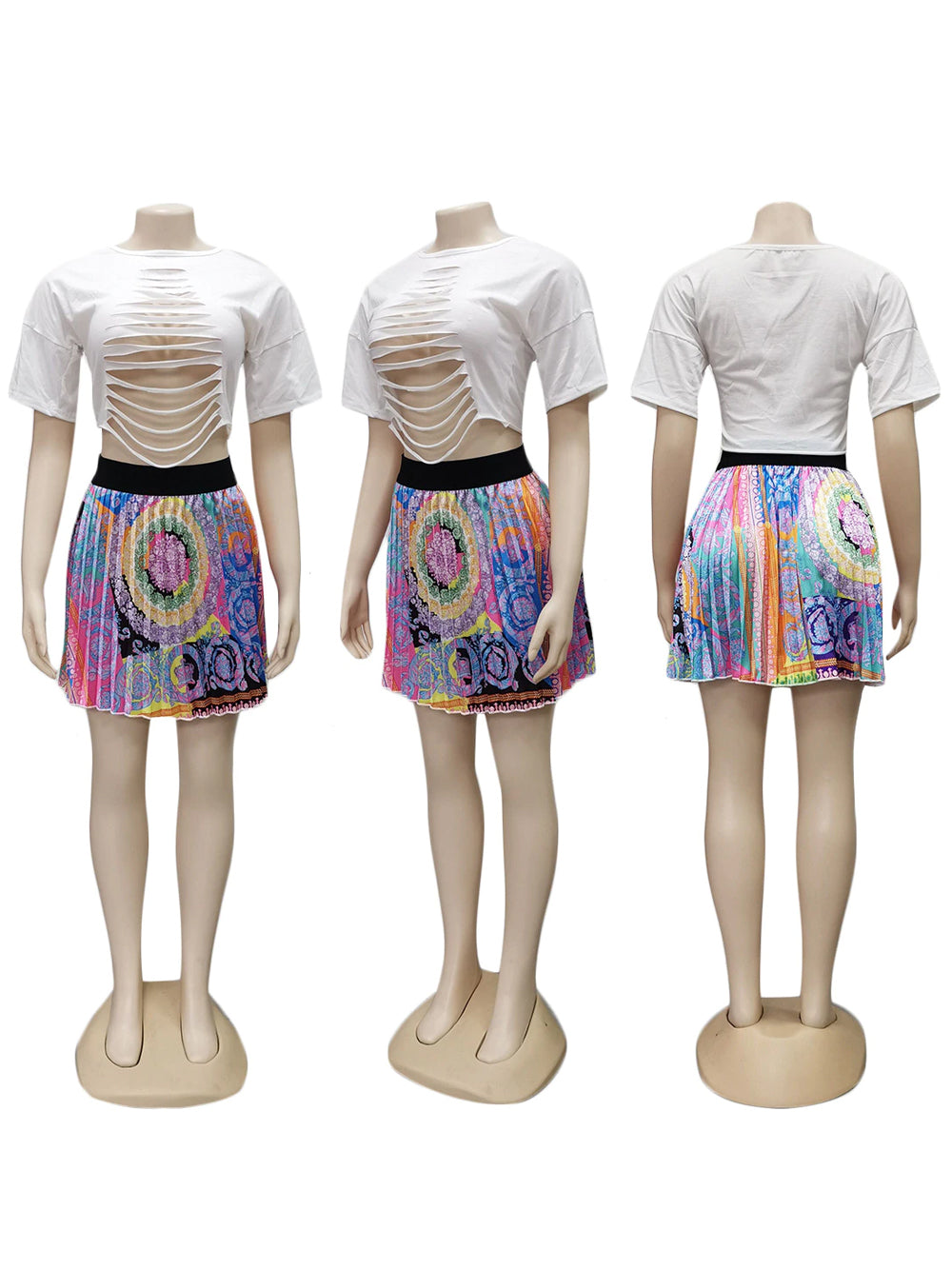 TAMIKA Blouse & Mini Skirt Set