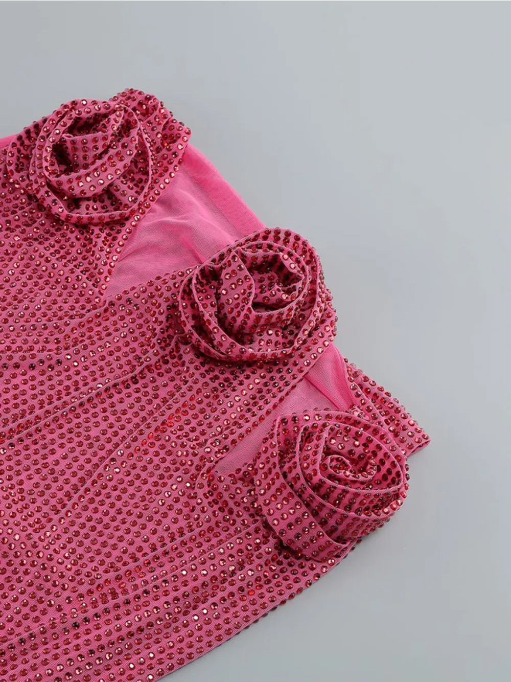 Conjunto de top y falda con aberturas LINNE en rosa