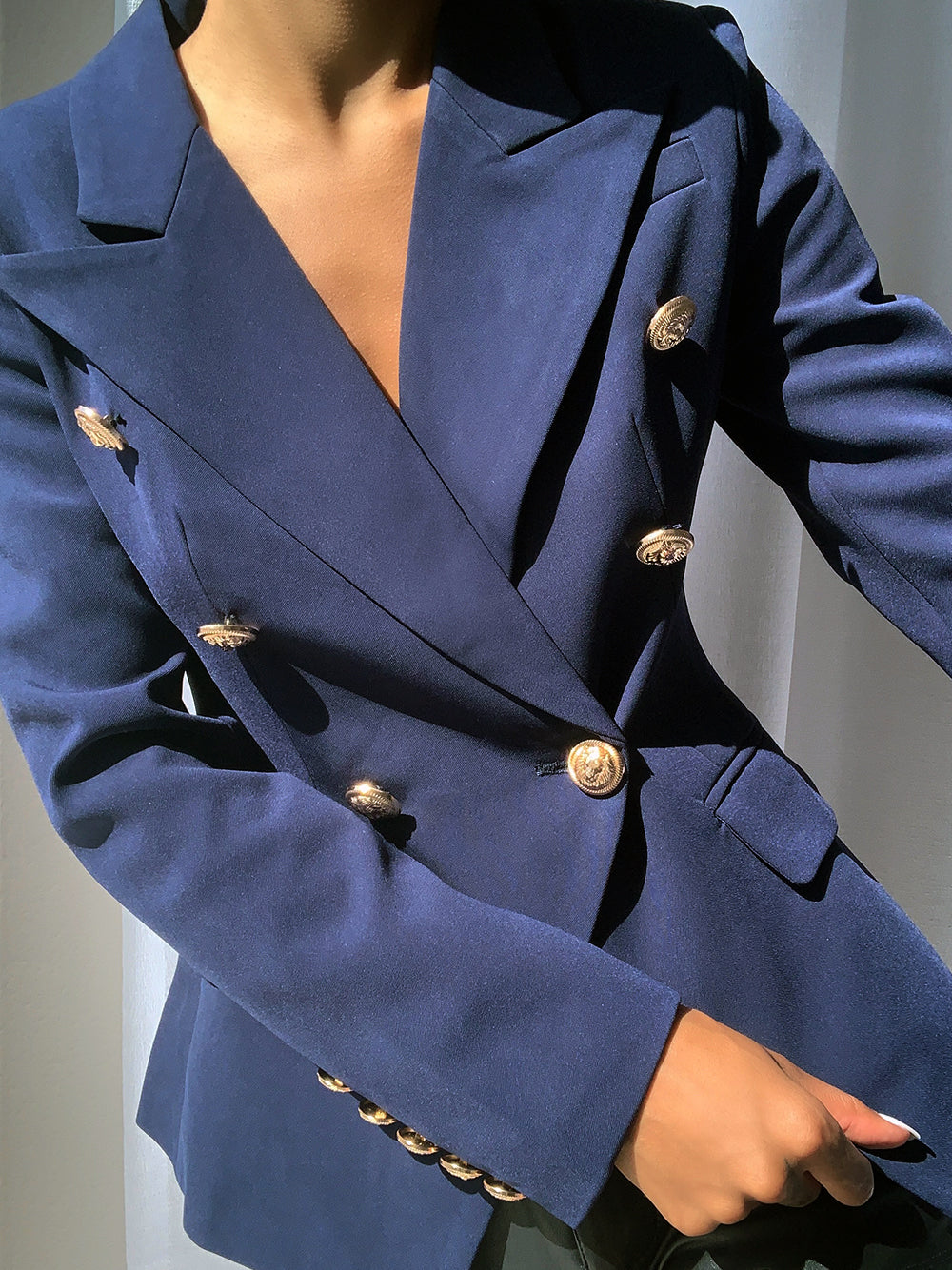 Blazer cruzado PENELOPE en azul