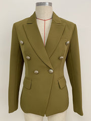 Zweireihiger Blazer in Grün